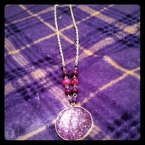 Purple pendant necklace